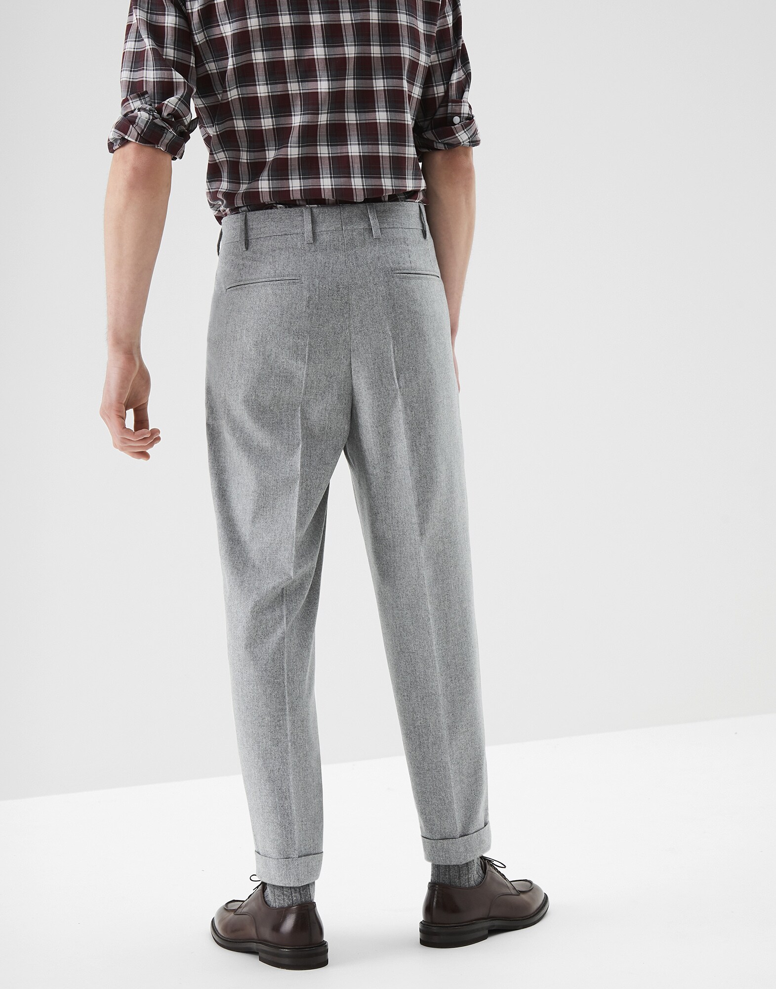 double pleated trousers mens