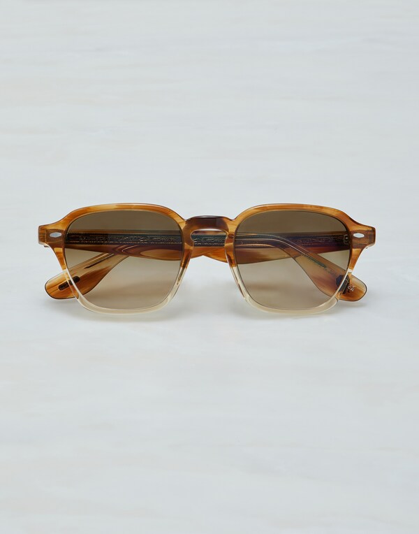 Griffo醋酸纤维太阳镜，搭配光致变色镜片 蜂蜜VSB色 眼镜 - Brunello Cucinelli