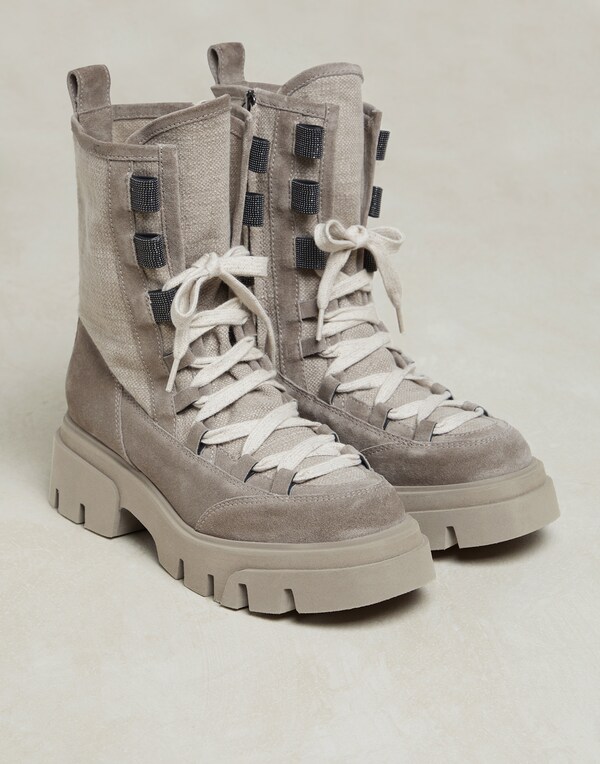 Botas de piel de ante Gravilla Mujer - Brunello Cucinelli