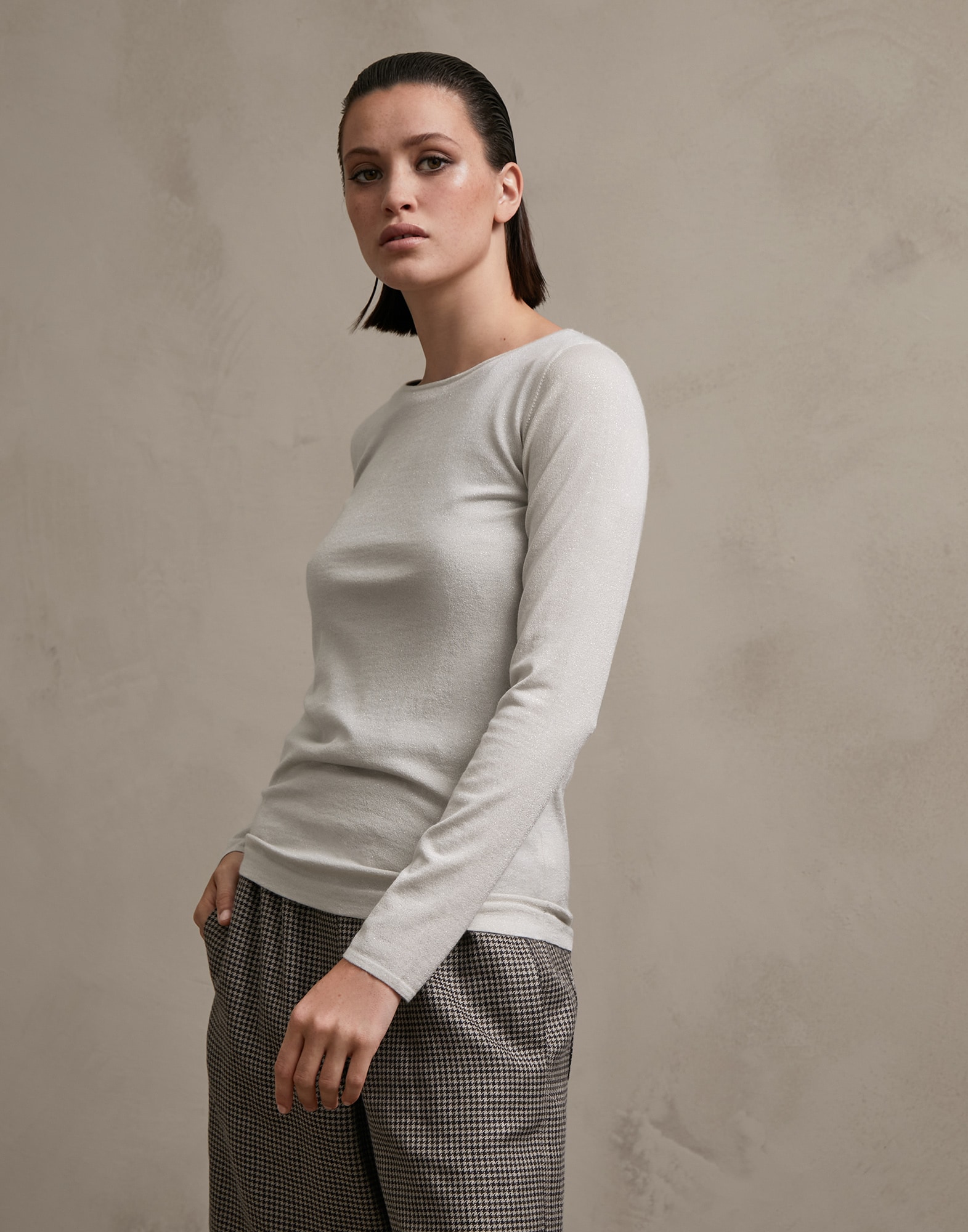 Pull Ras-de-cou Riz Femme 0 - Brunello Cucinelli