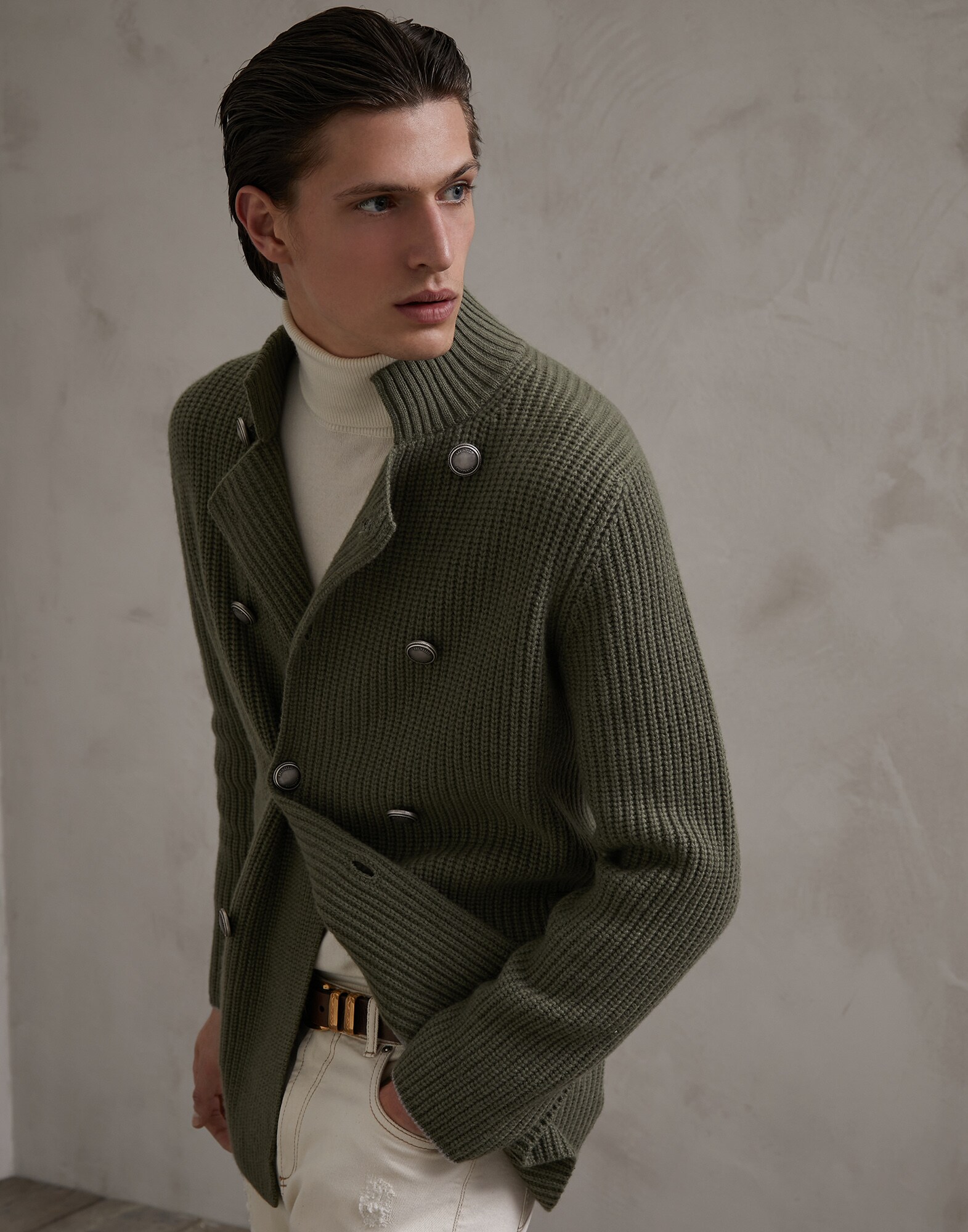 Button-front Cardigan - Front