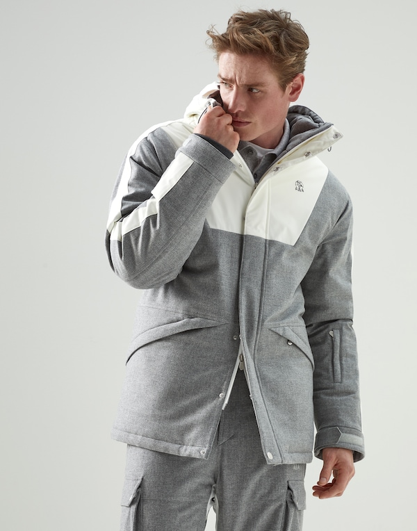 Mountain Parka with padding Pearl Grey Man - Brunello Cucinelli 