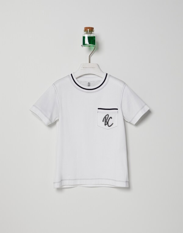 T-Shirt aus Jersey Weiß Jungen - Brunello Cucinelli 