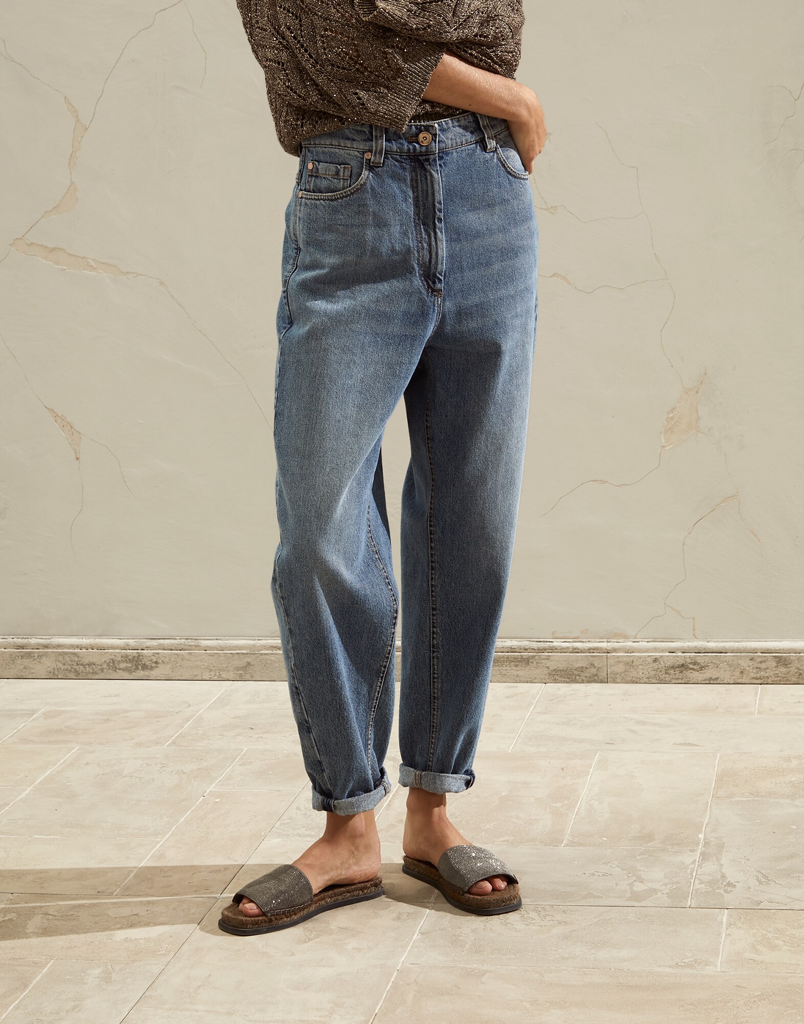 Pantalón de denim Denim Claro Mujer - Brunello Cucinelli