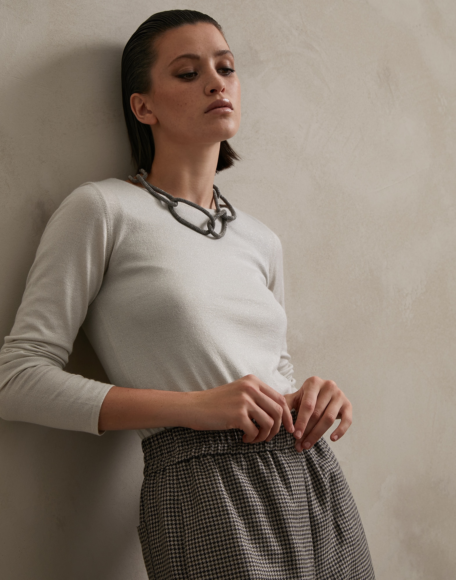 Pull Ras-de-cou Riz Femme 4 - Brunello Cucinelli