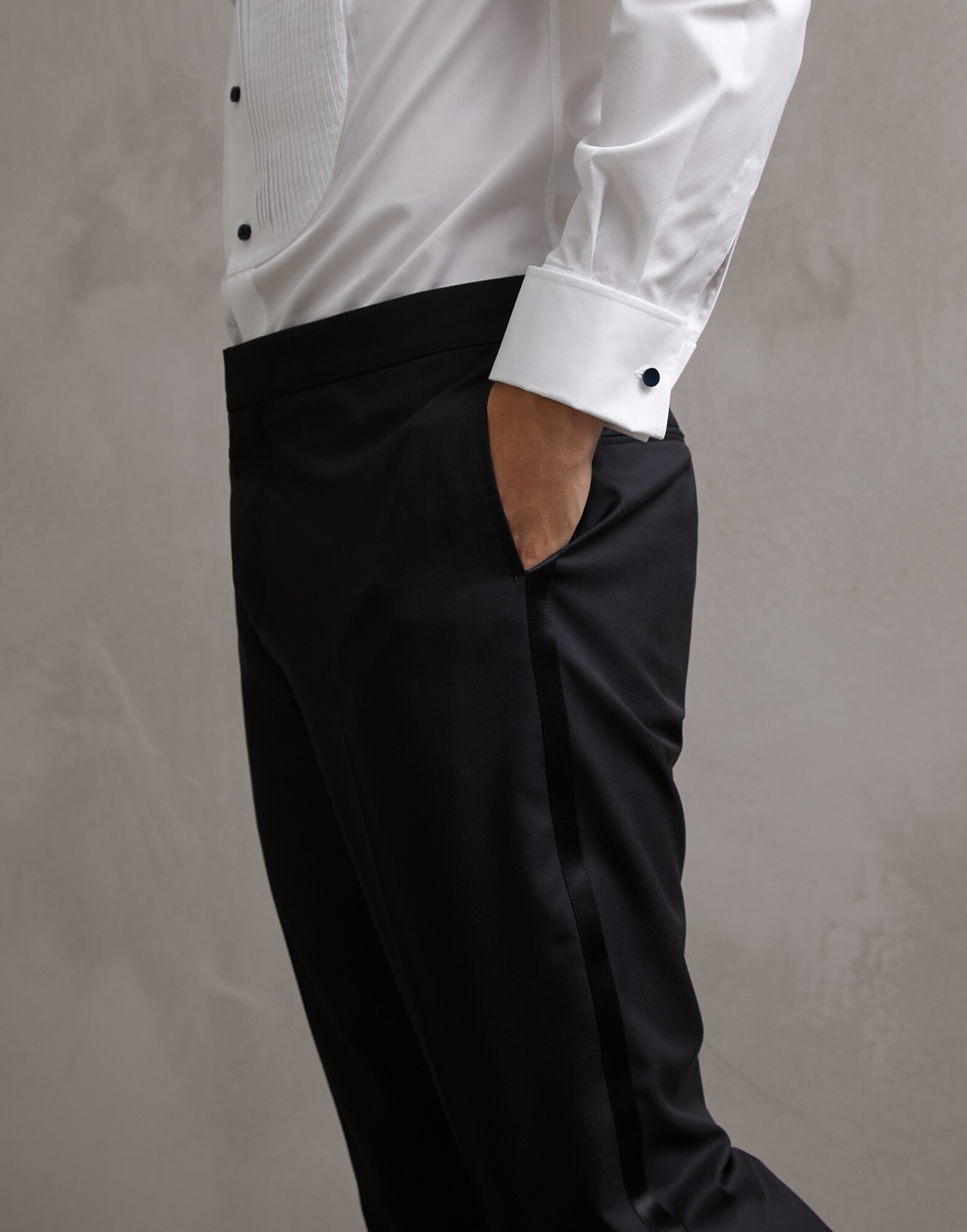 Tuxedo Trousers Black Man 2 - Brunello Cucinelli