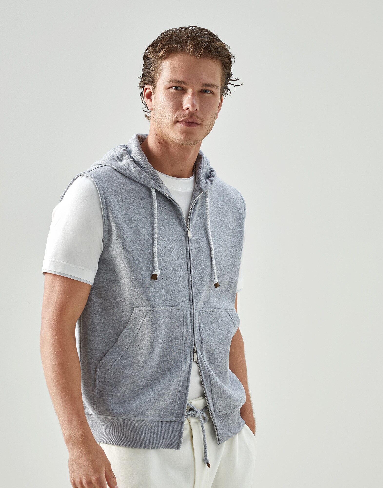 Topwear con cappuccio Grigio Uomo - Brunello Cucinelli