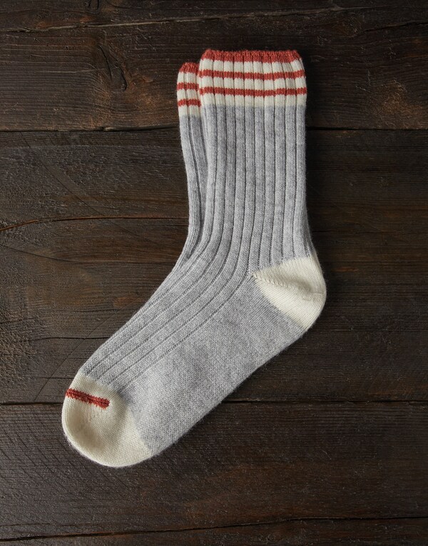 Rib knit socks Pebble Man - Brunello Cucinelli 