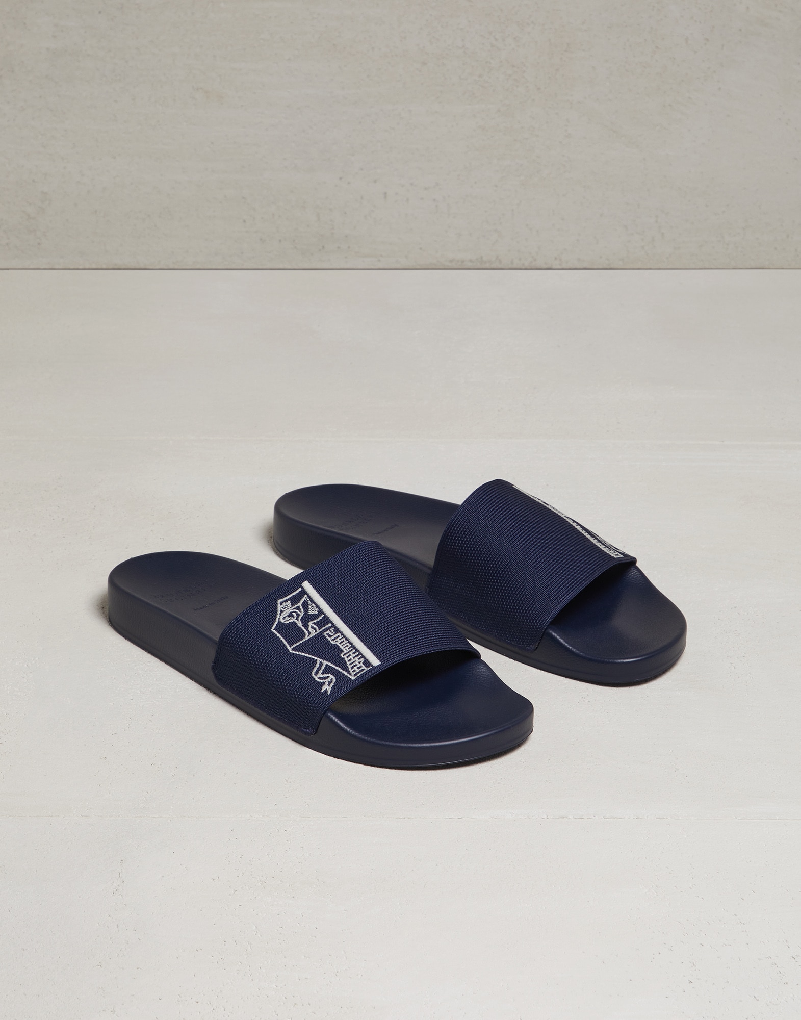 Mules Pool Bleu Homme - Brunello Cucinelli