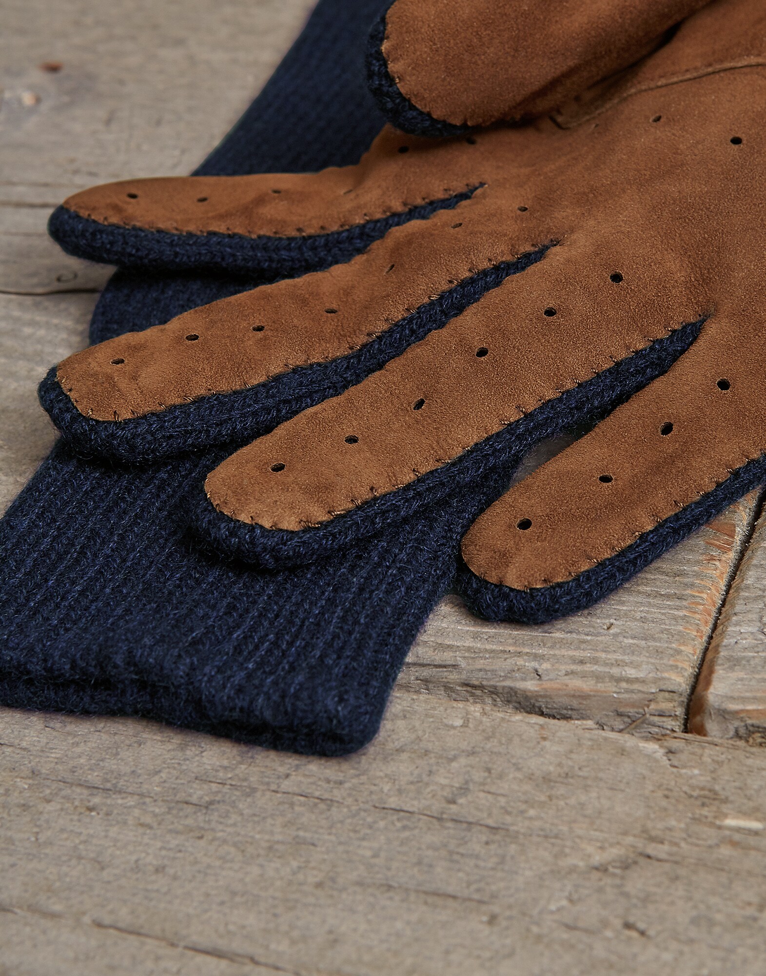 Gloves Navy Blue Man 1 - Brunello Cucinelli