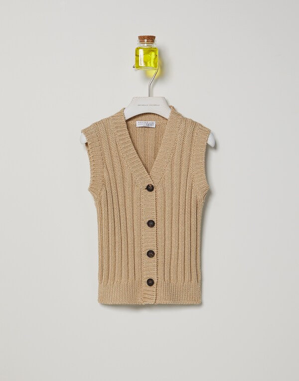 Cotton knit vest Dune Girl - Brunello Cucinelli 
