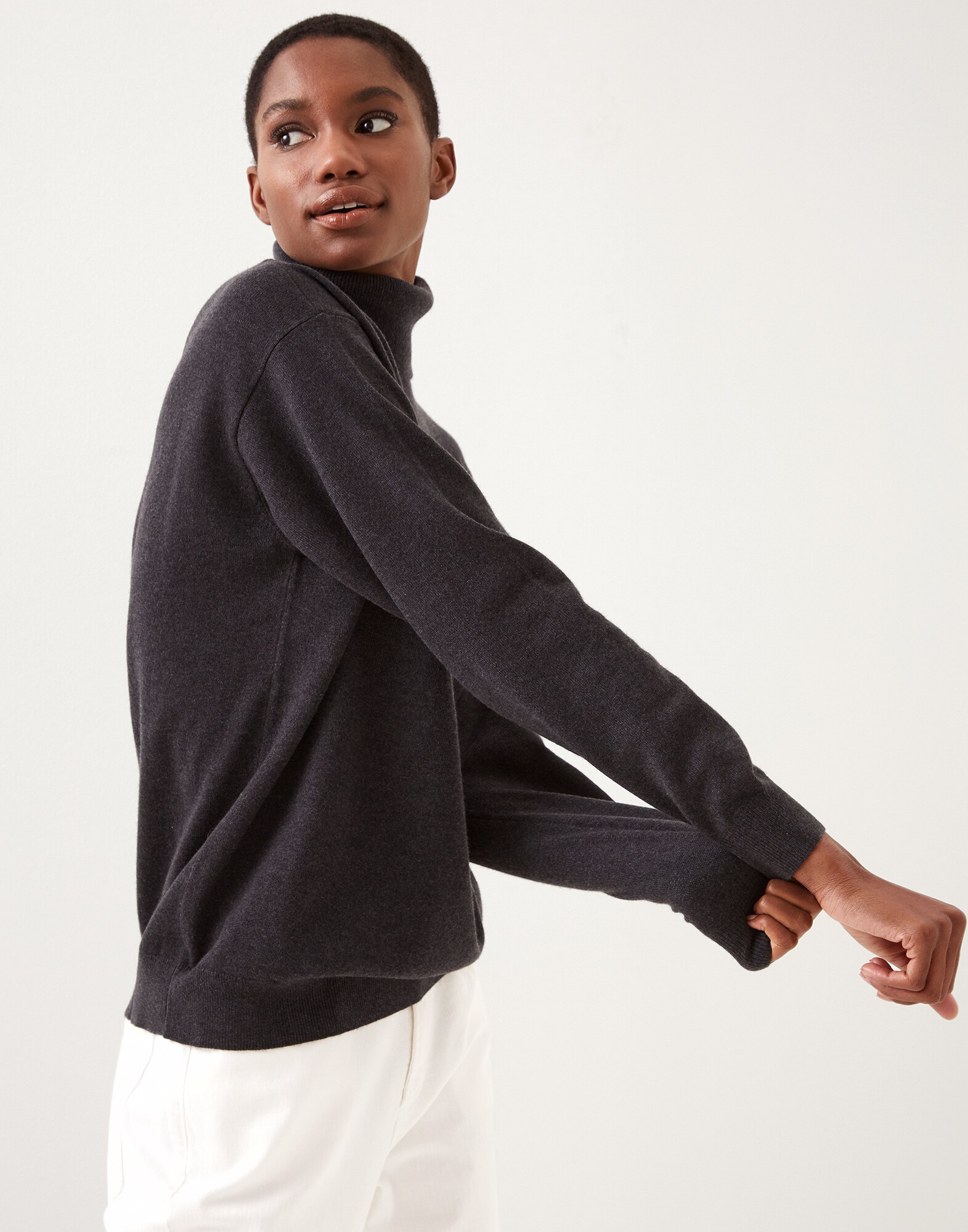 Pullover mit Monili Braunkohle Damen - Brunello Cucinelli