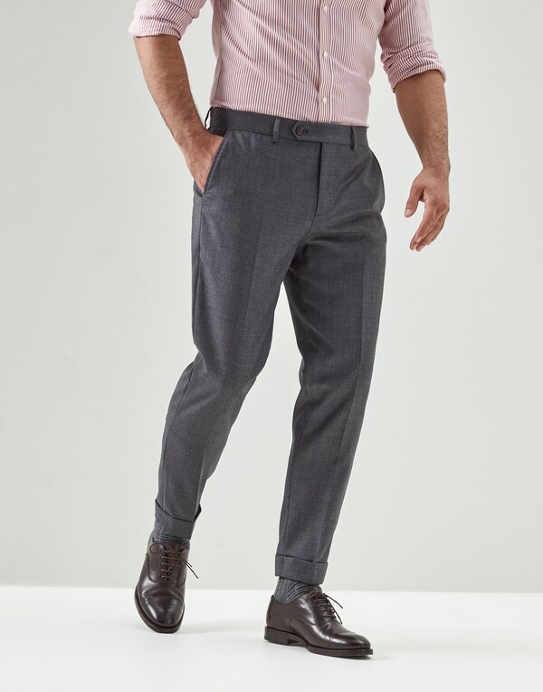 Prince of Wales trousers Medium Grey Man - Brunello Cucinelli 