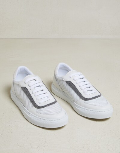 Sneakers with monili White Woman - Brunello Cucinelli
