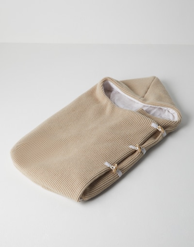Knit infant sleep bag Biscuit Little Things - Brunello Cucinelli 