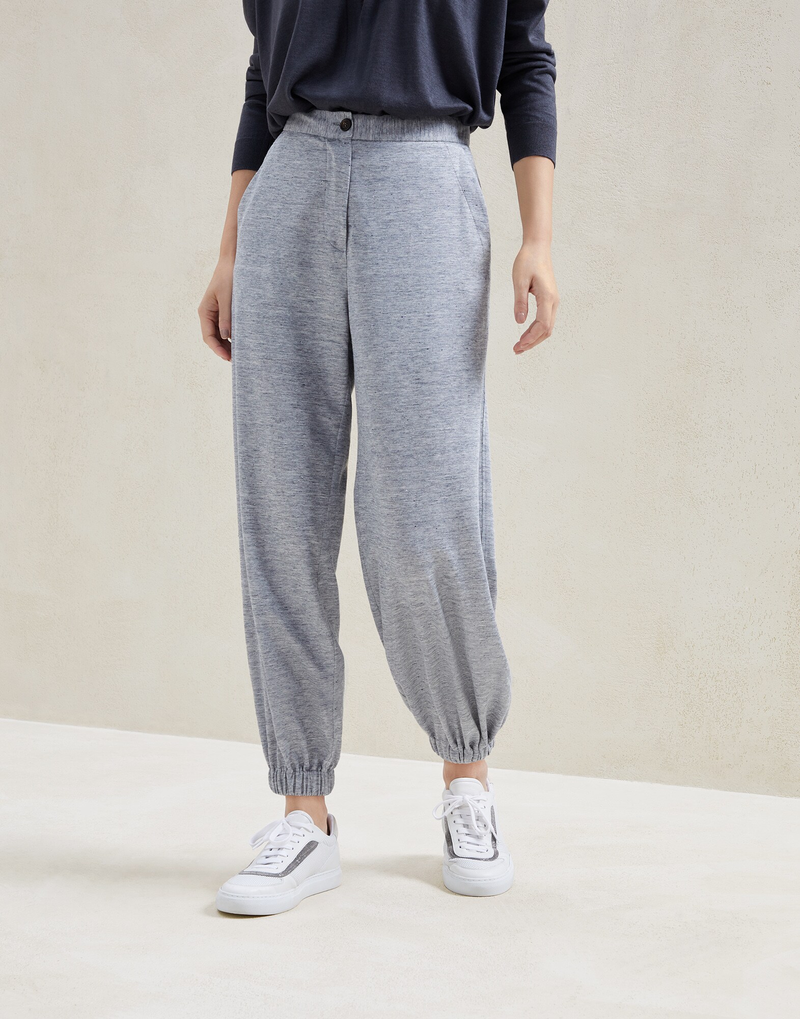 Tailored trousers Light Grey Woman - Brunello Cucinelli