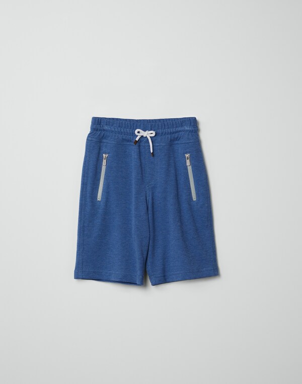 Piqué Bermuda shorts Blue Boy - Brunello Cucinelli