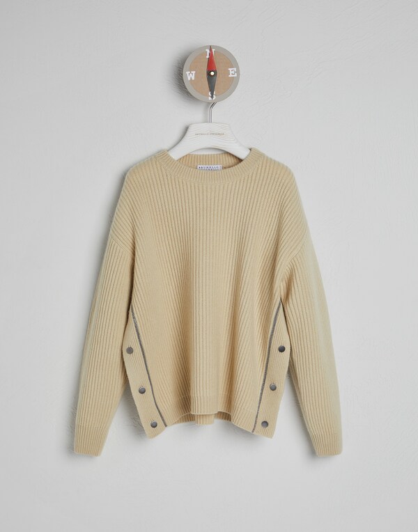 Sweater with monili Vanilla Girl - Brunello Cucinelli 