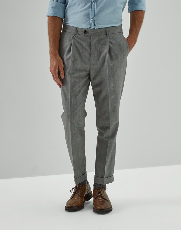 Prince of Wales trousers Grey Man - Brunello Cucinelli 