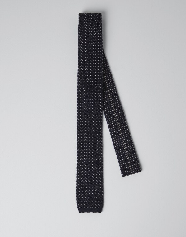 Knit necktie Blue Man - Brunello Cucinelli