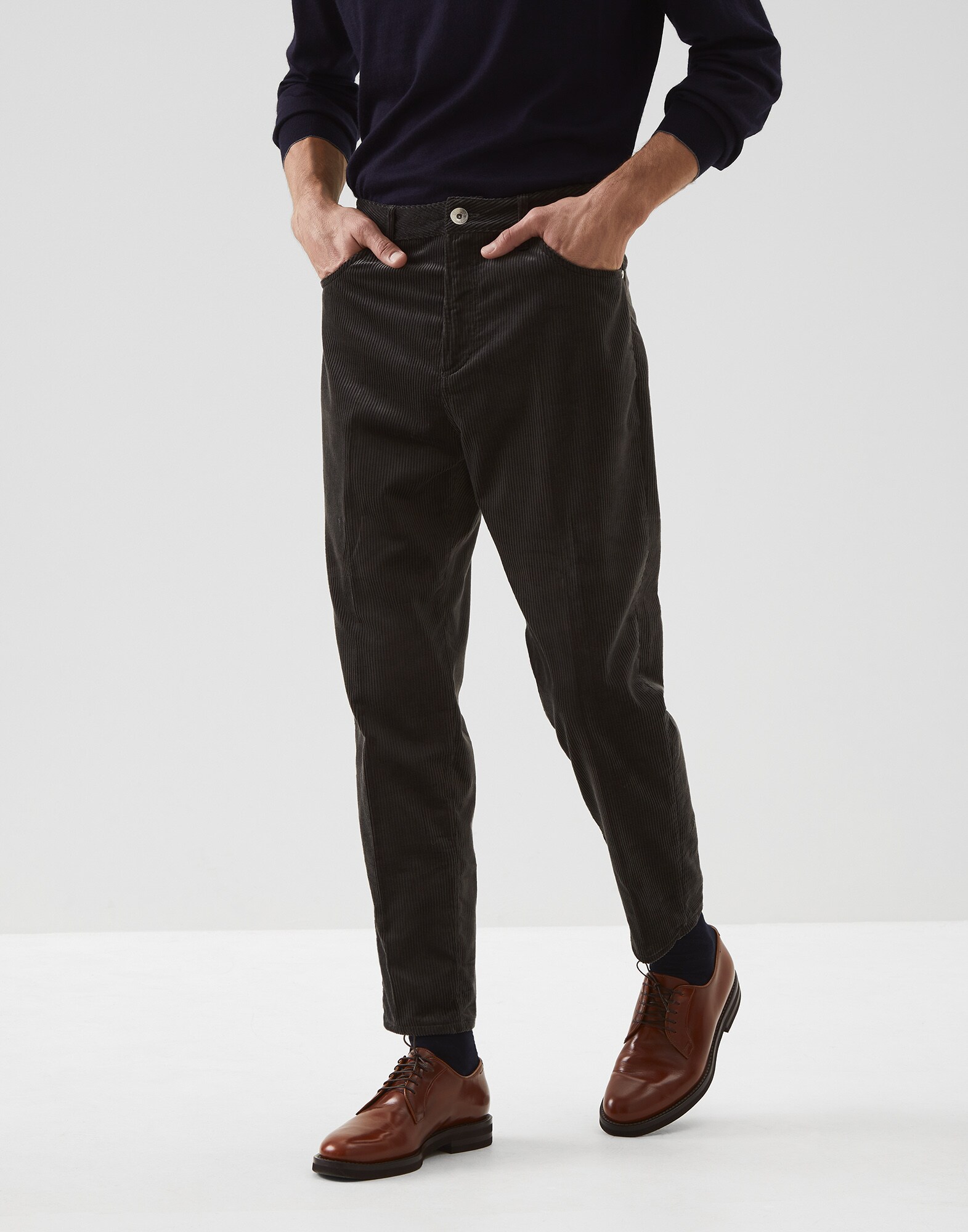 Trousers Dark Grey Man 0 - Brunello Cucinelli