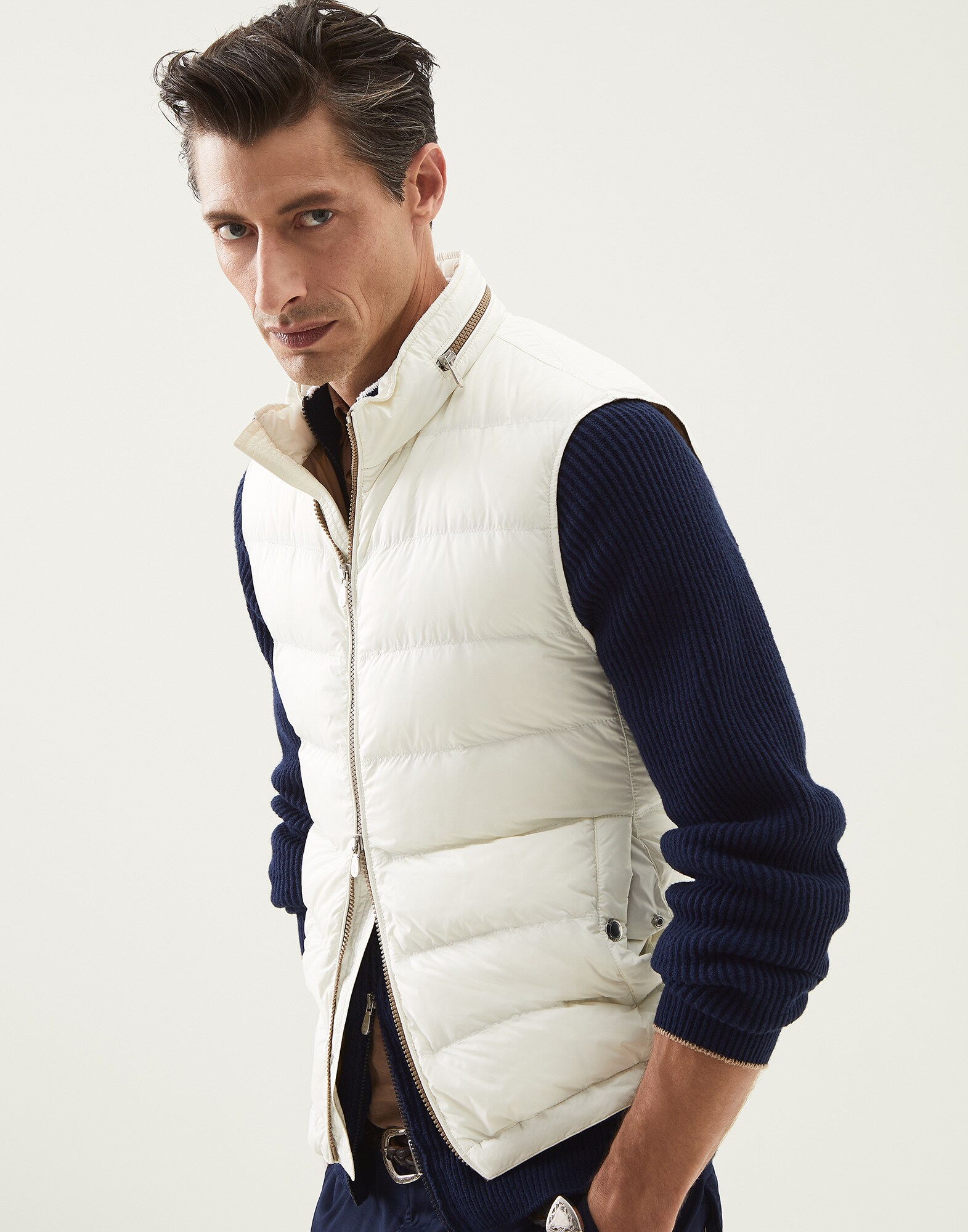 Nylon down vest (211MR4051714) for Man | Brunello Cucinelli