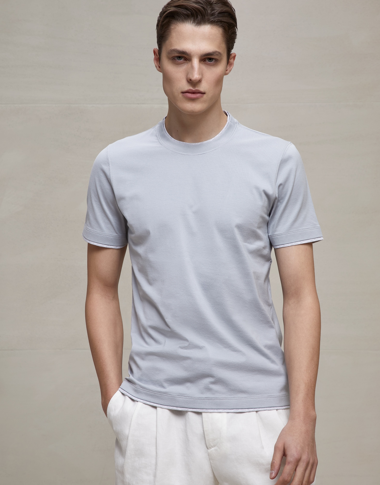 Jersey T-shirt (221M0T617427) for Man | Brunello Cucinelli