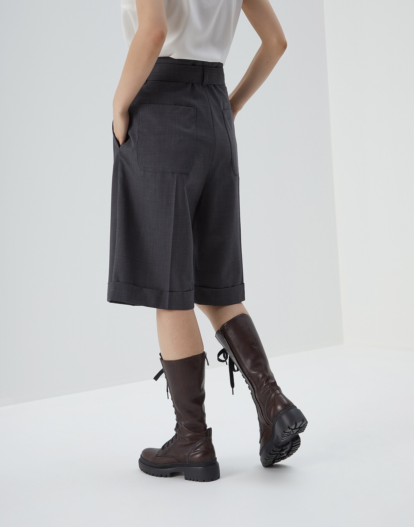 Bermuda Shorts Lignite Woman 2 - Brunello Cucinelli