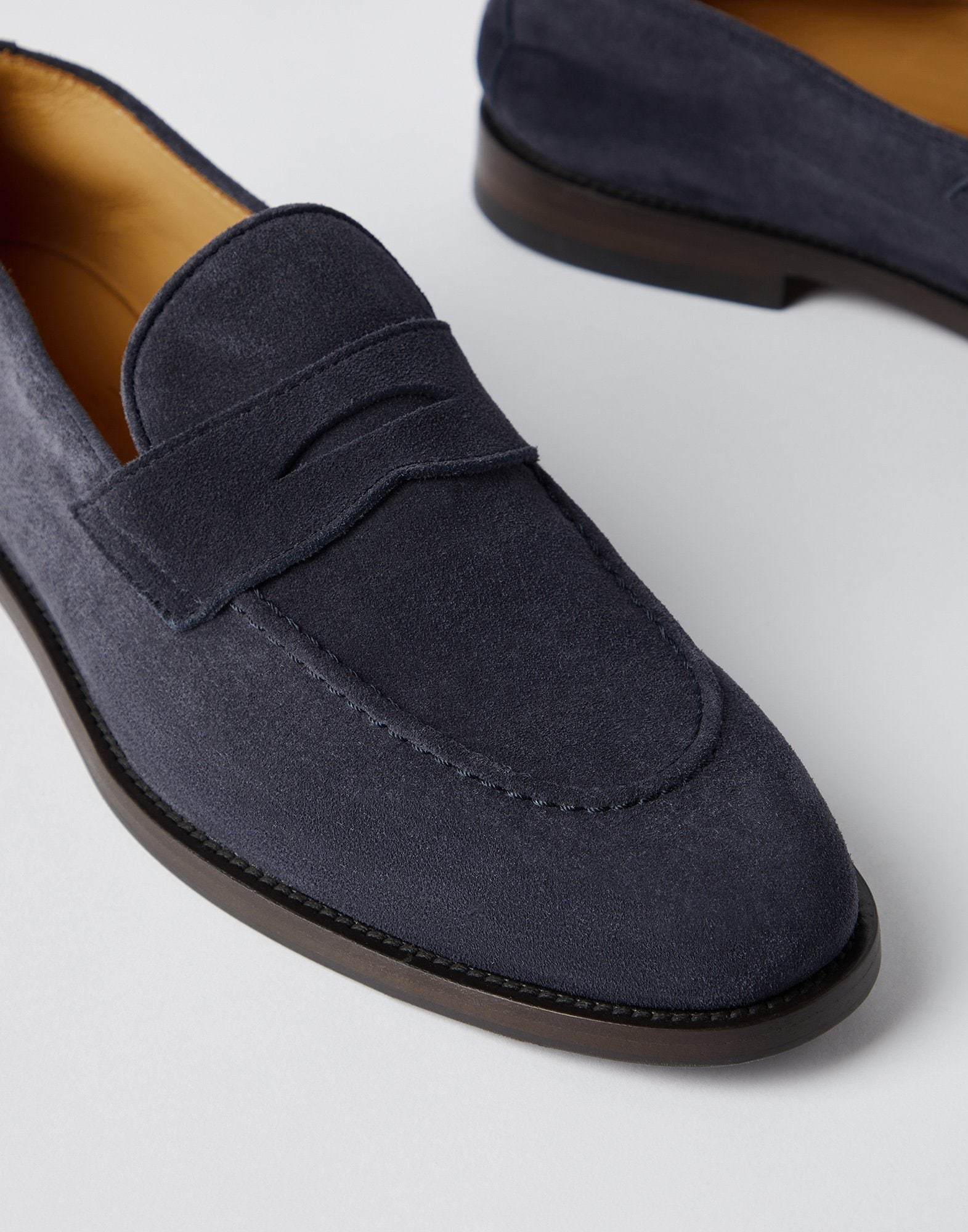 Penny Loafers Bleu Homme - Brunello Cucinelli