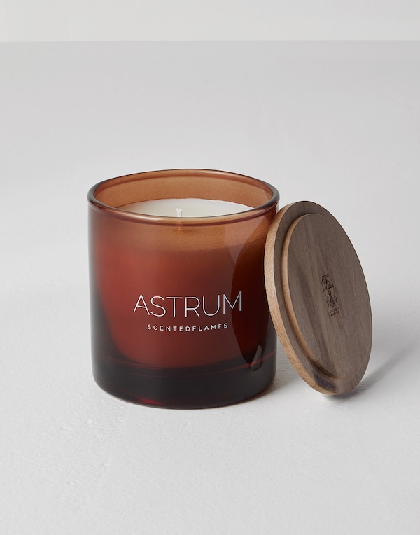 Bougie parfum Astrum Marron Semi-transparent Lifestyle - Brunello Cucinelli 