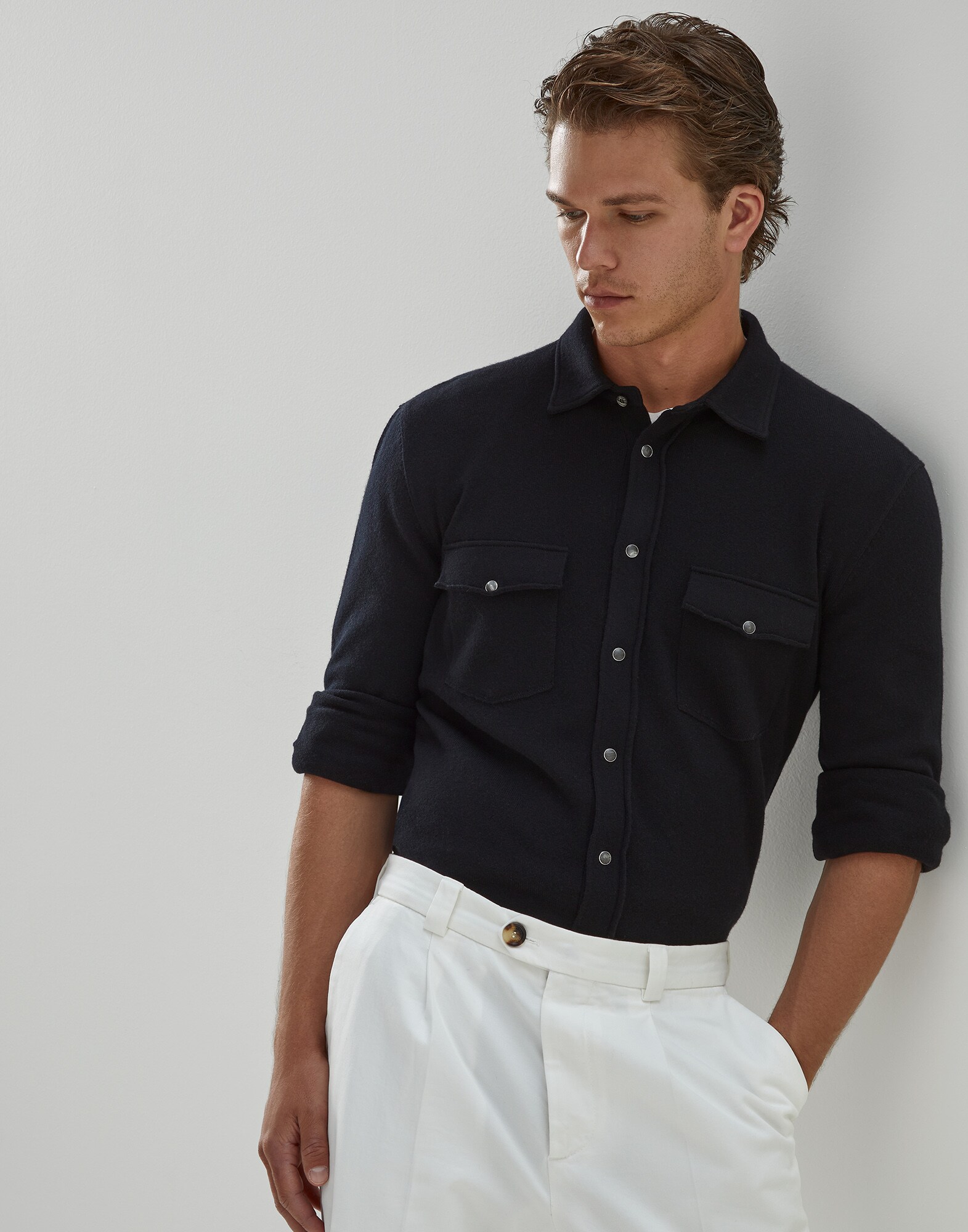 Button-front Cardigan - Editorial view