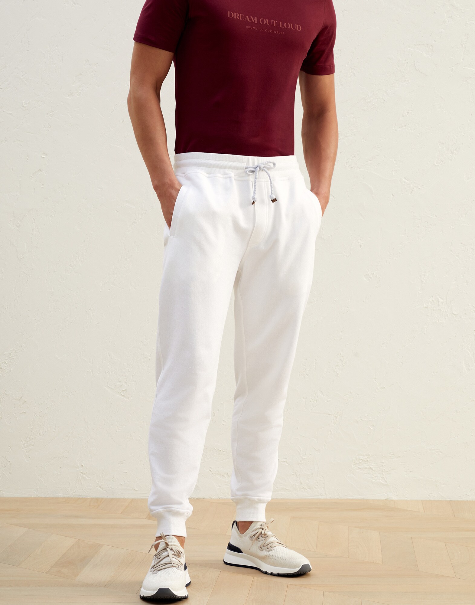 Trousers with elasticated cuffs