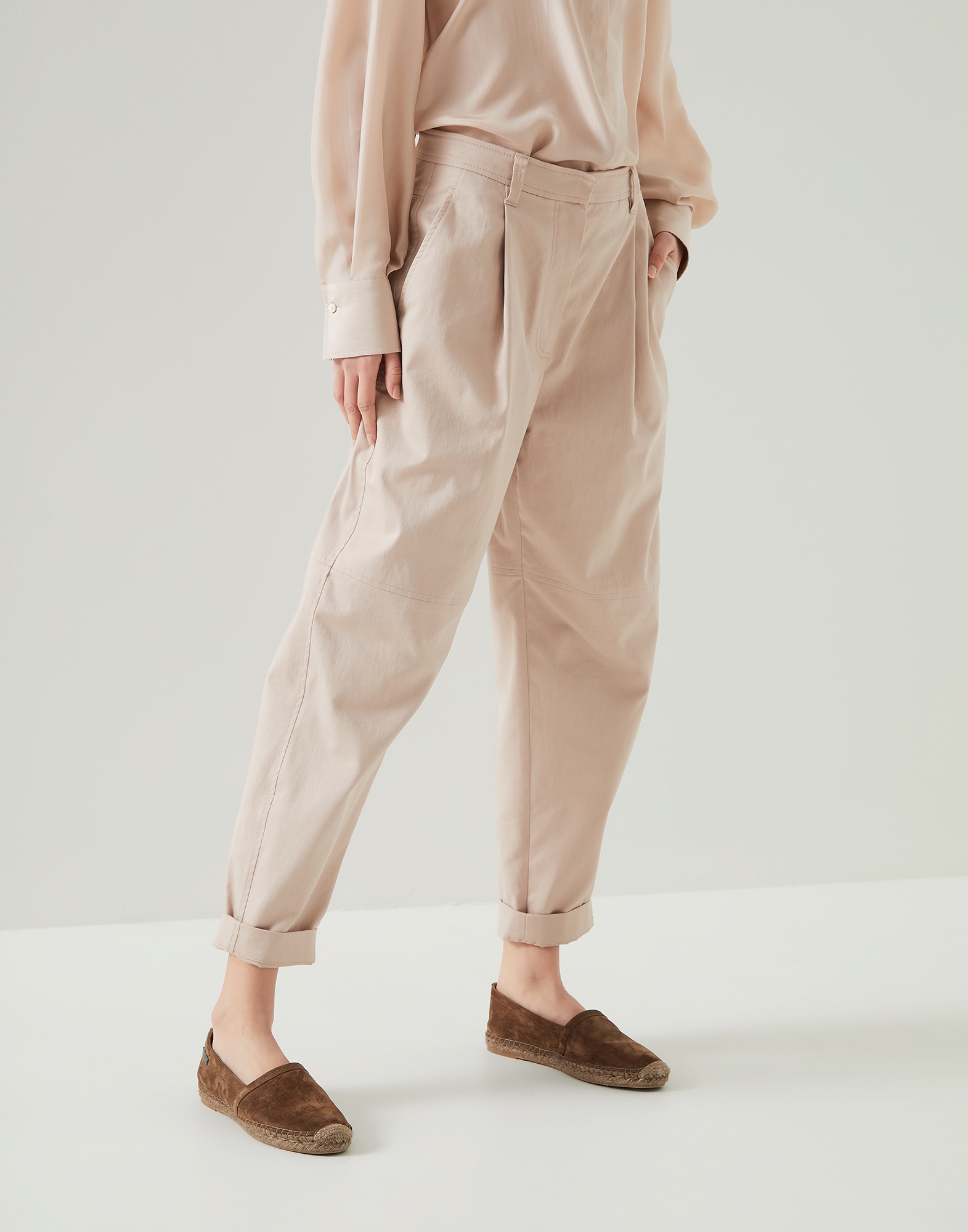 Barrel trousers Powder Woman - Brunello Cucinelli