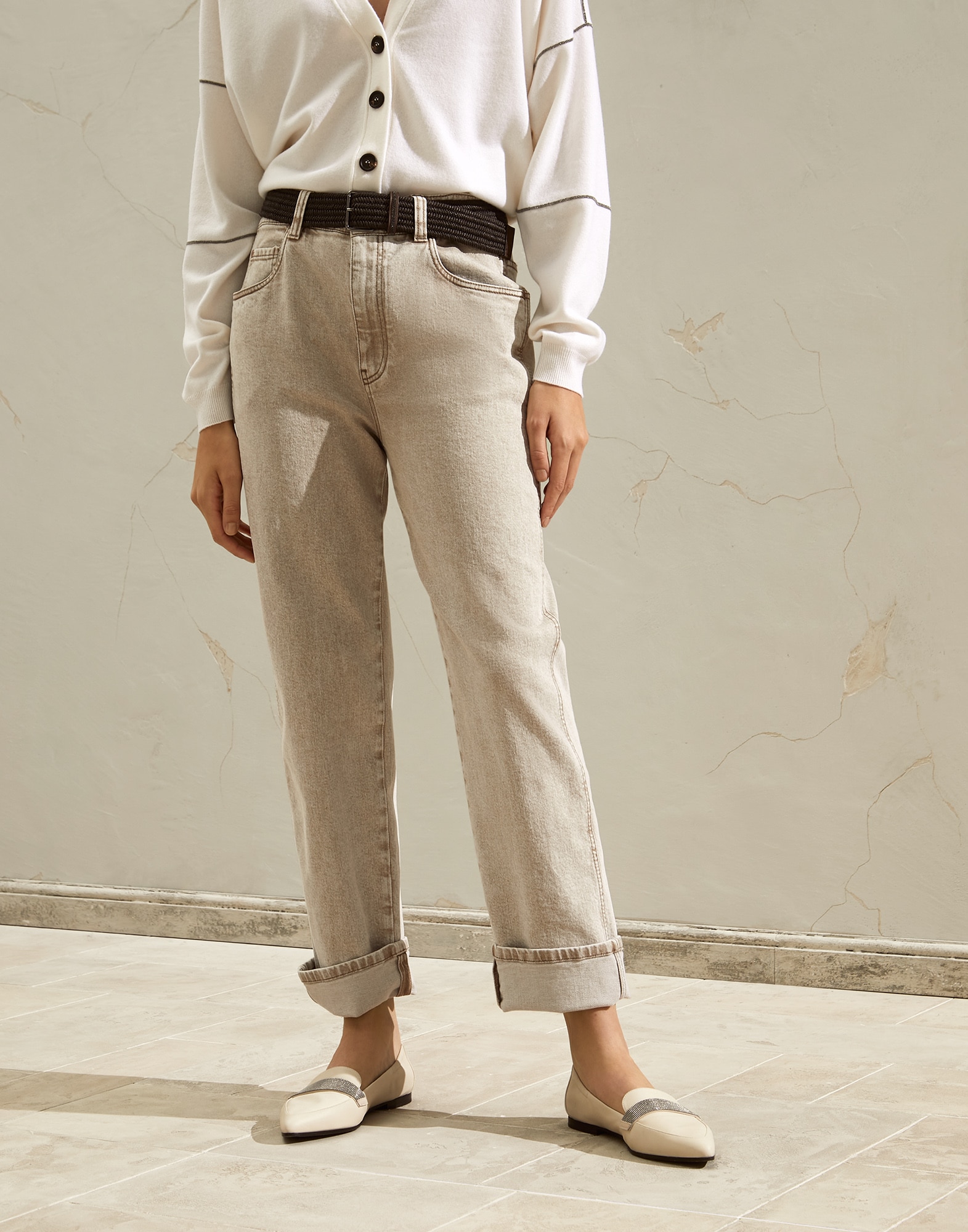 Skater trousers Beige Woman - Brunello Cucinelli