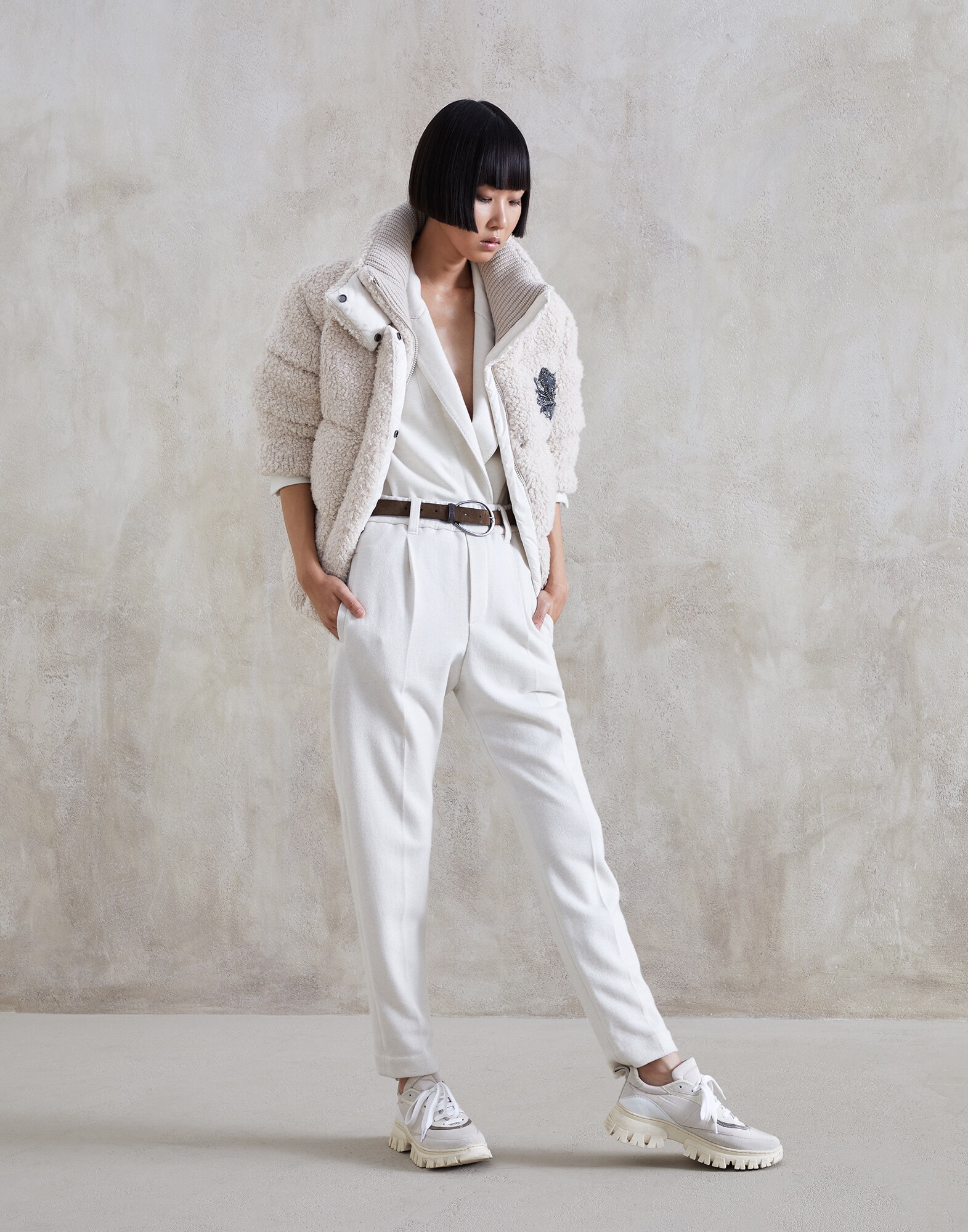 Plumífero de Punto - Vista look completo