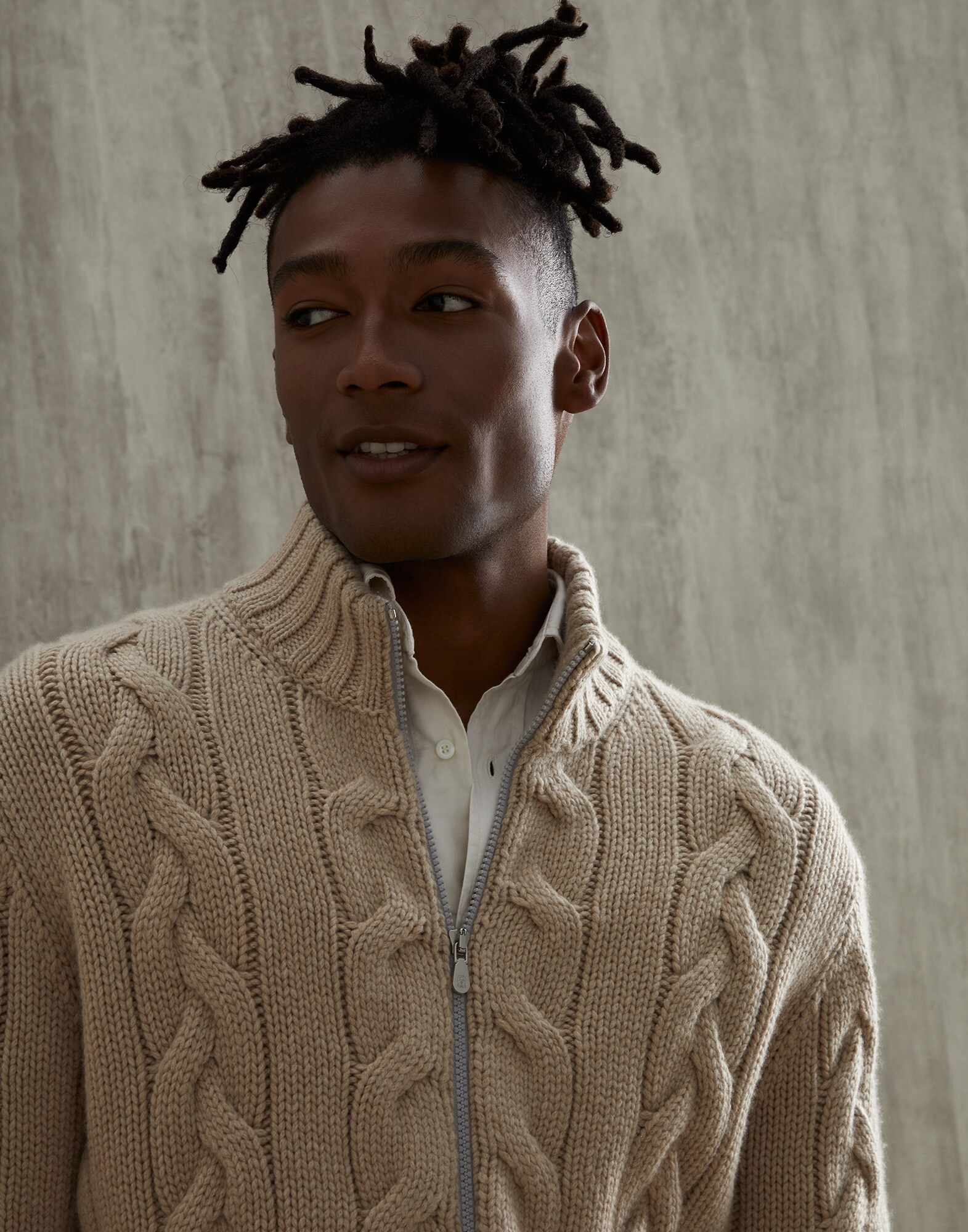 Zip-front Cardigan - Detail view