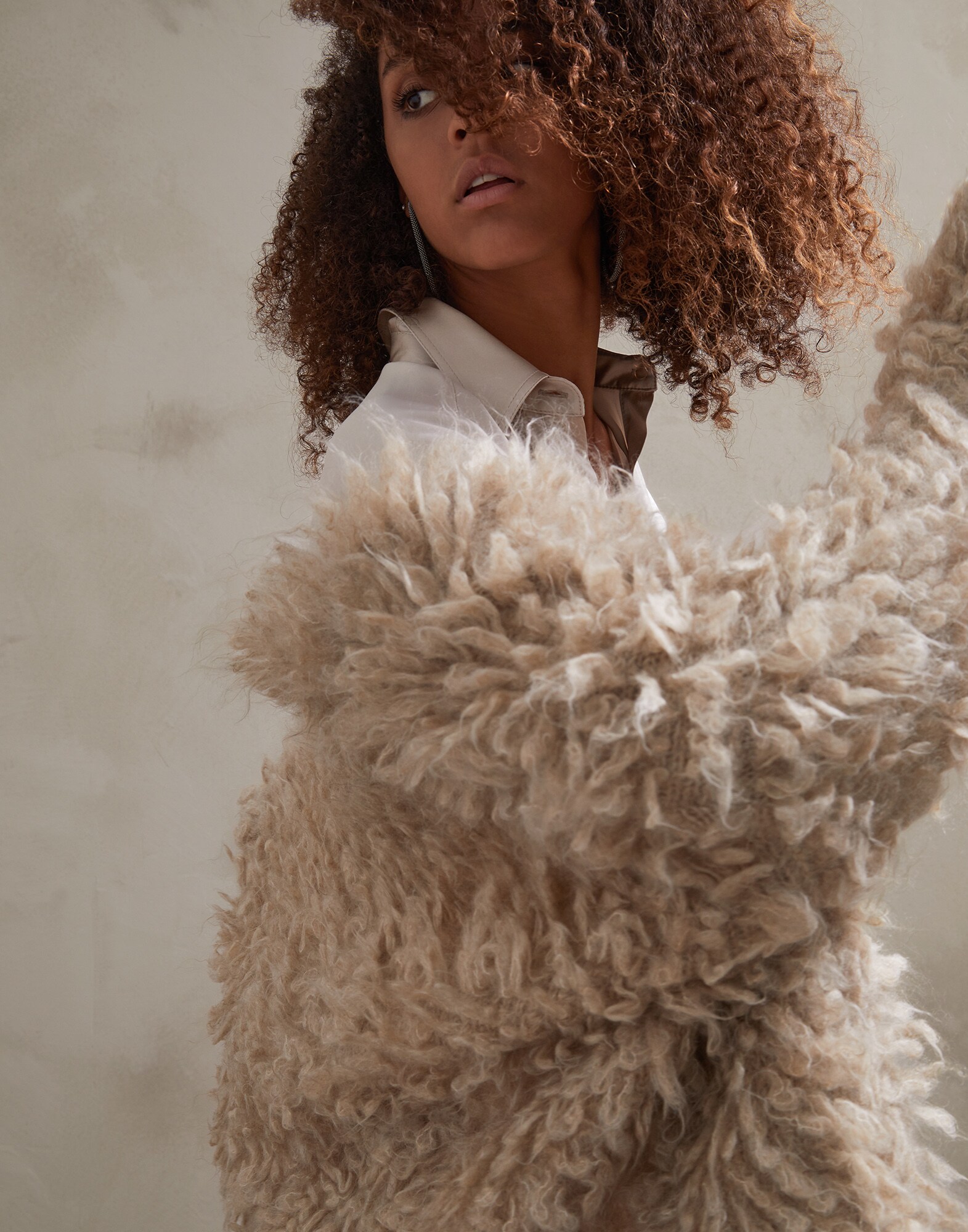 Cardigan Beige Woman 4 - Brunello Cucinelli