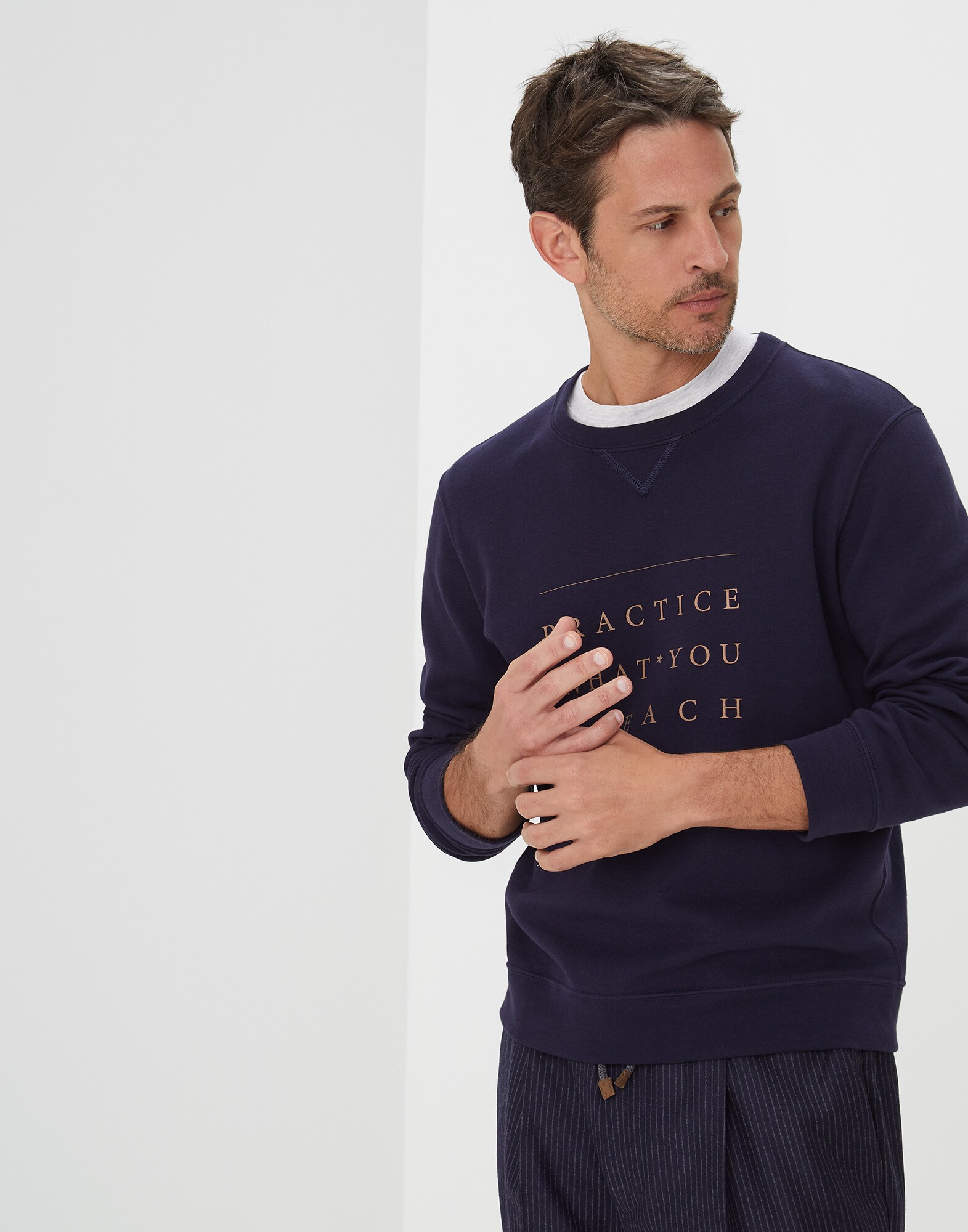 Sweatshirt Cobalt Homme 1 - Brunello Cucinelli