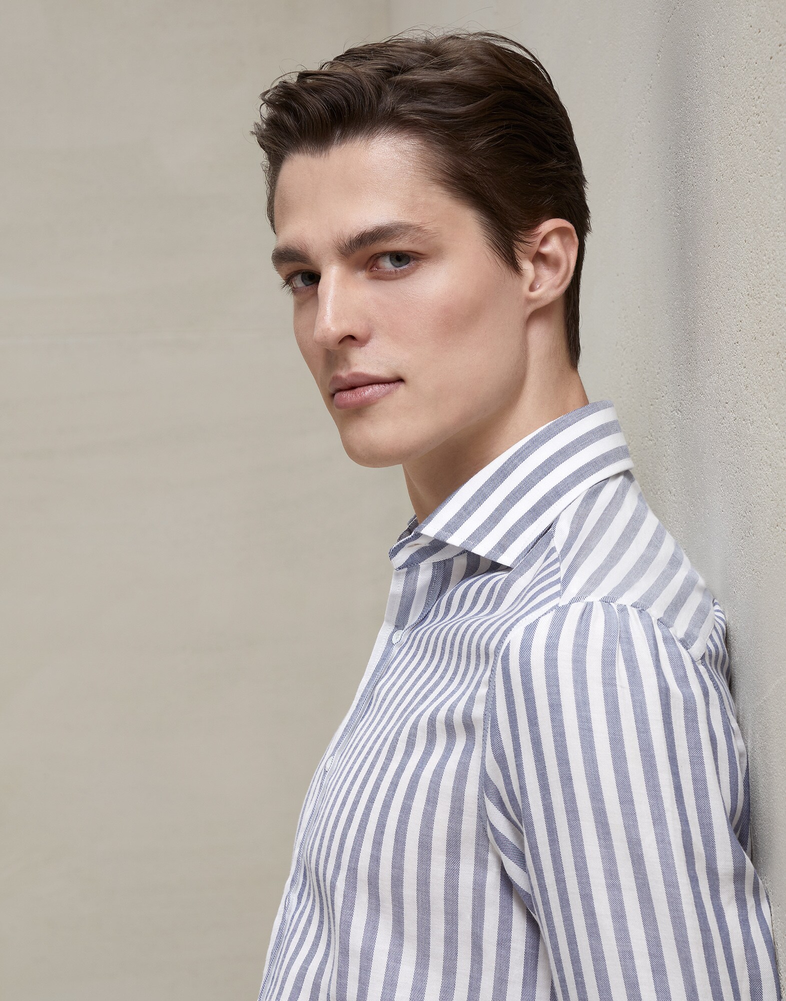 Chemise en sergé Bleu Homme - Brunello Cucinelli