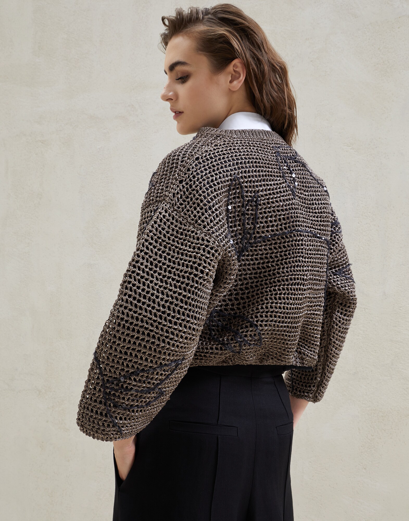 Outerwear-style Cardigan - Back view