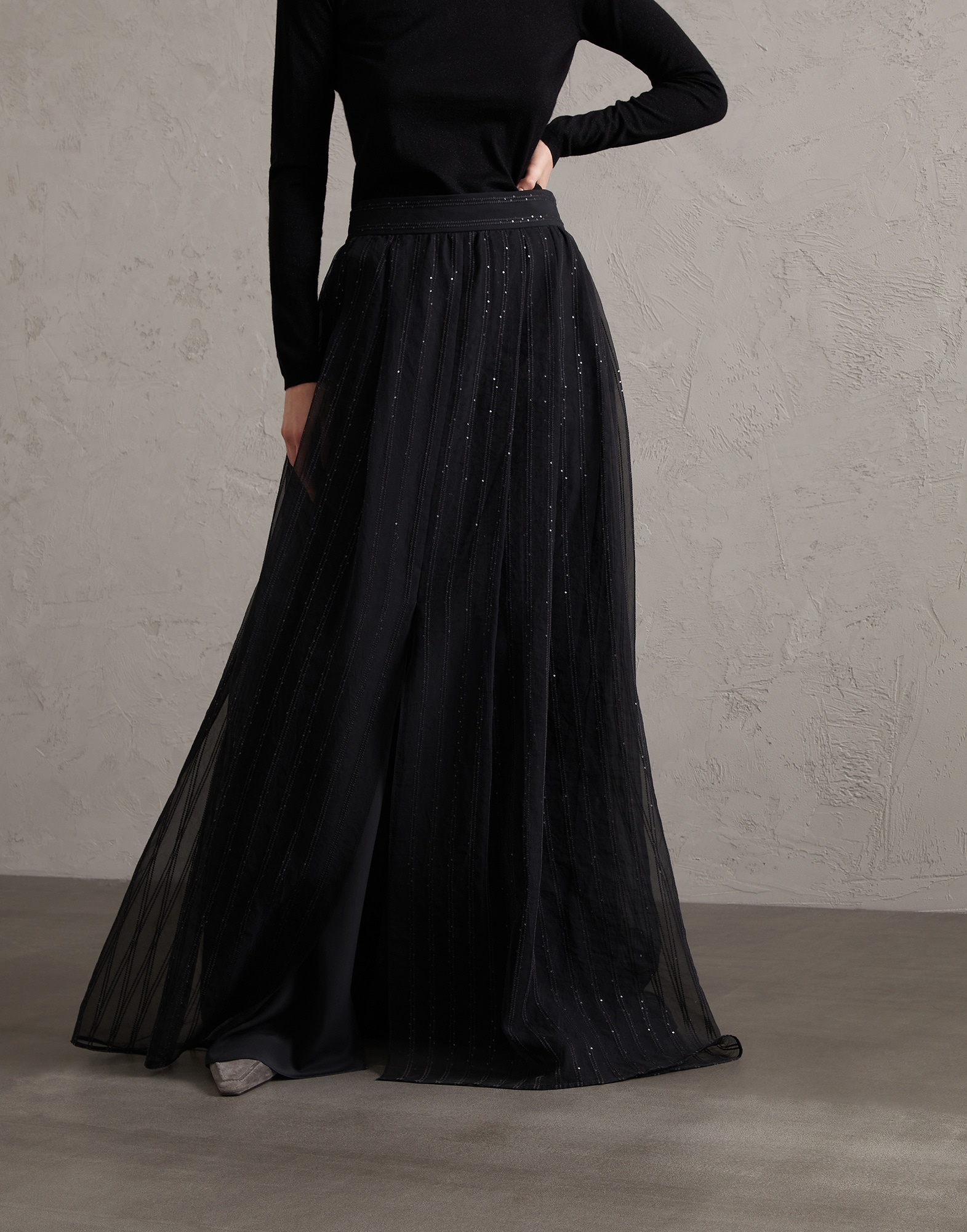 Falda de seda Lignito Mujer - Brunello Cucinelli