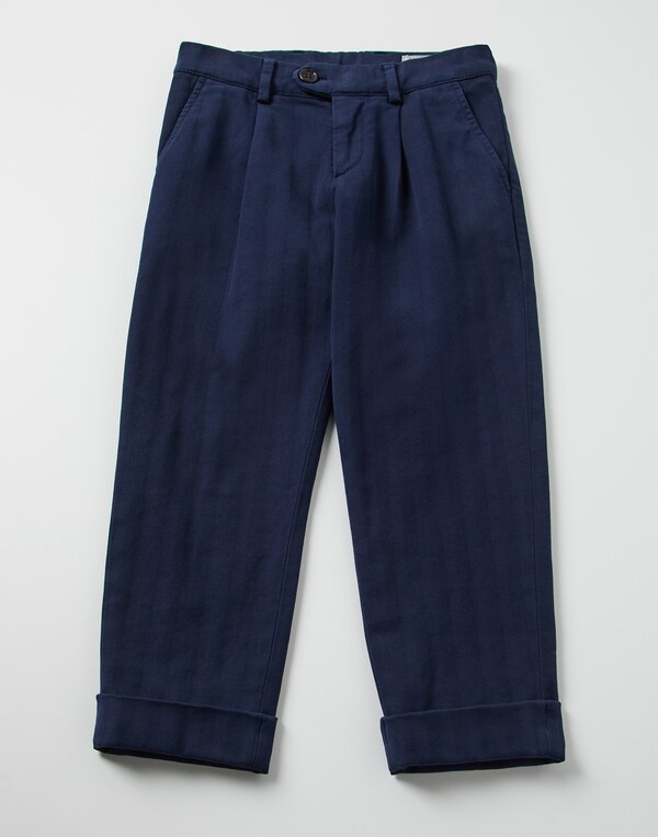 Cotton trousers Blue Boy - Brunello Cucinelli 