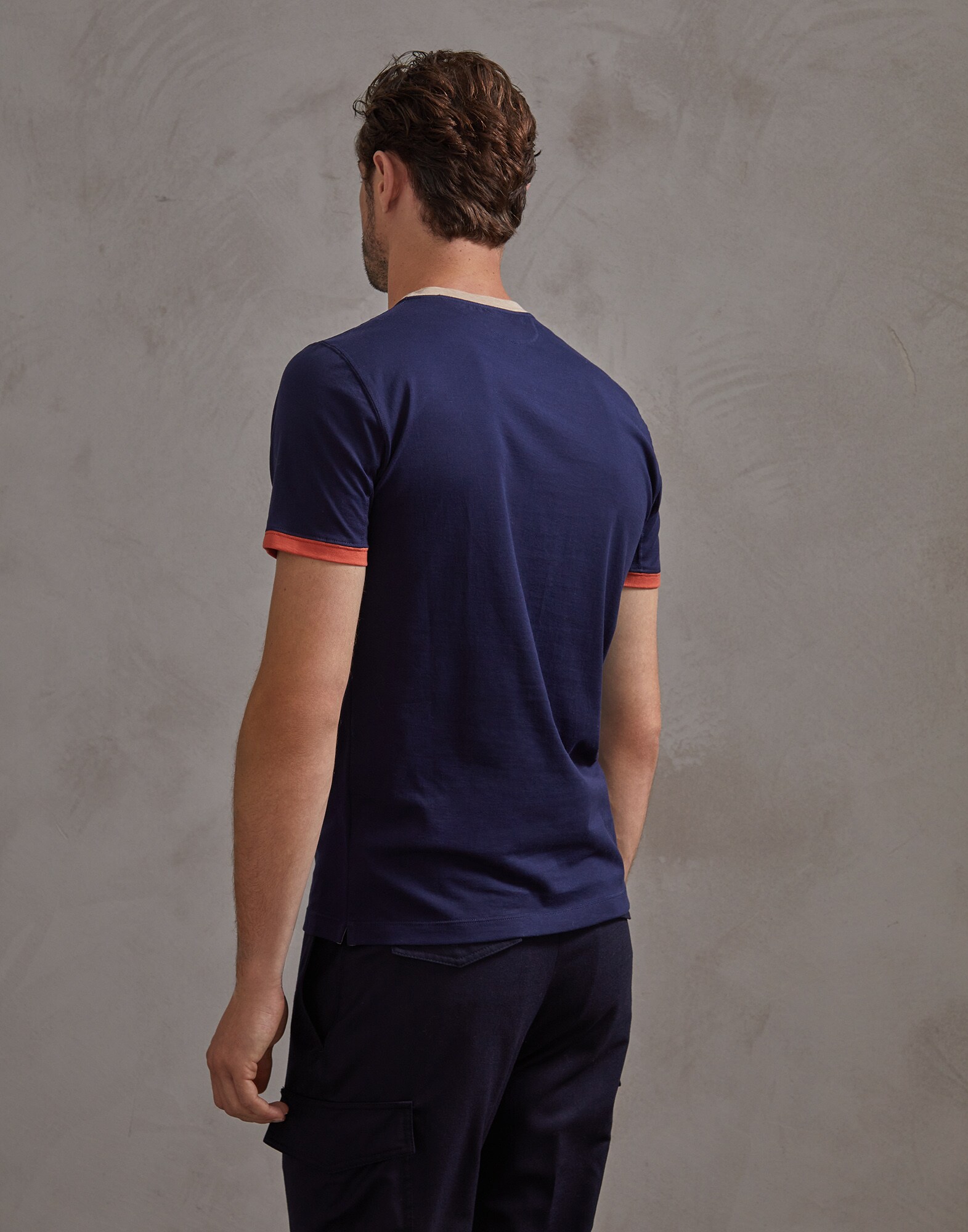 Camiseta de Manga Corta Cobalto Hombre 2 - Brunello Cucinelli