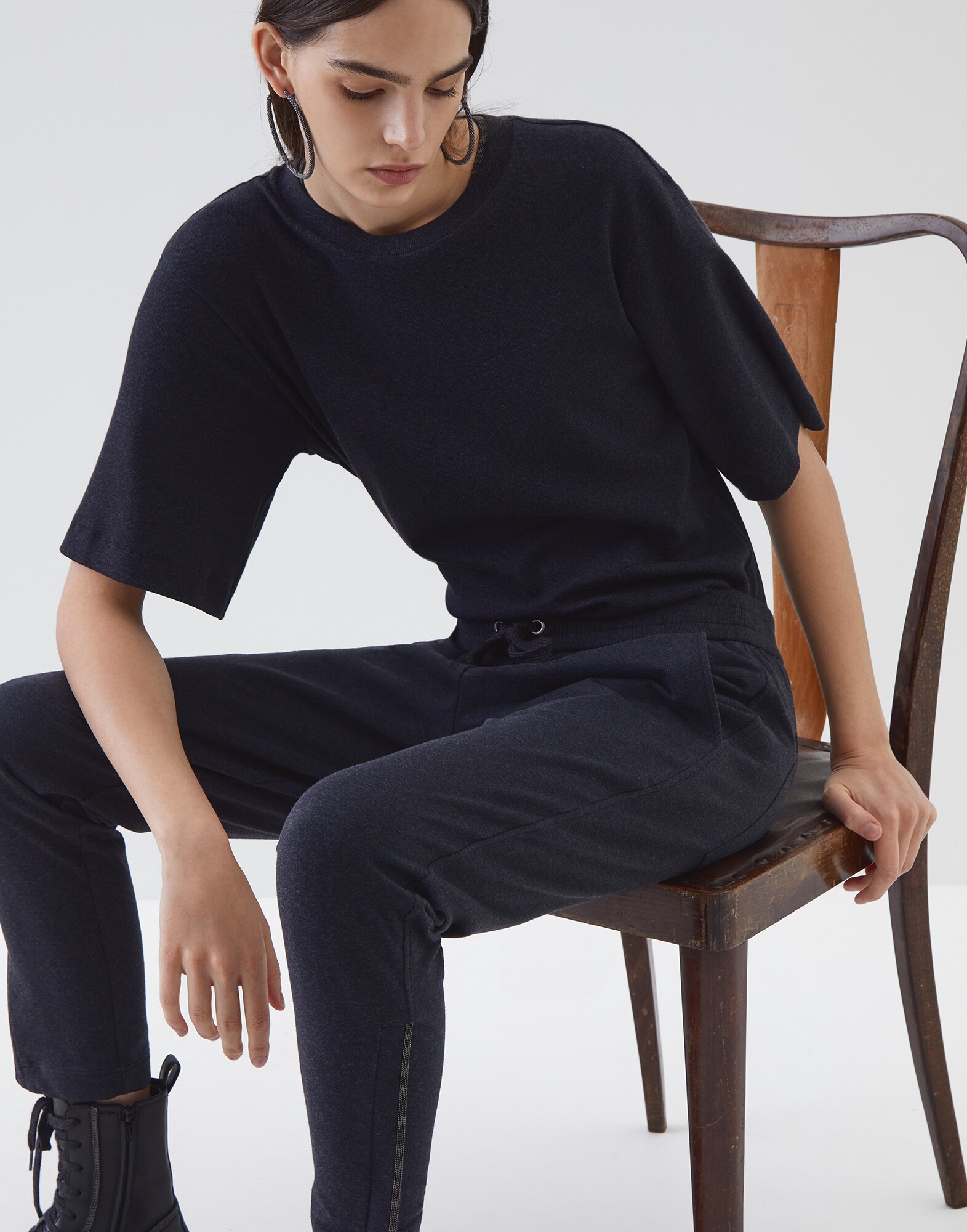 Ribbed jersey T-shirt