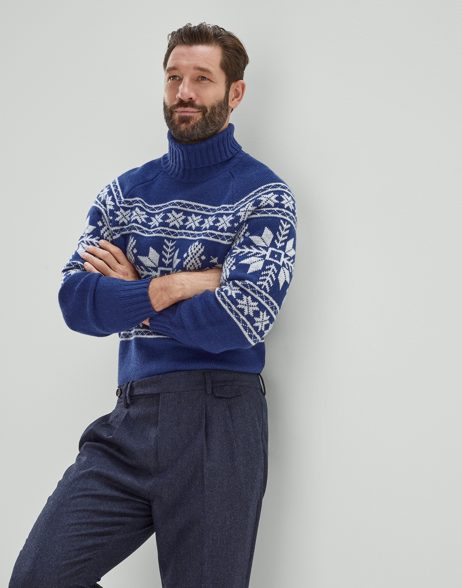 Herren Bekleidung Pullover und Strickware V-Ausschnitt Pullover Brunello Cucinelli Baumwolle Baumwolle hemd in Blau für Herren 