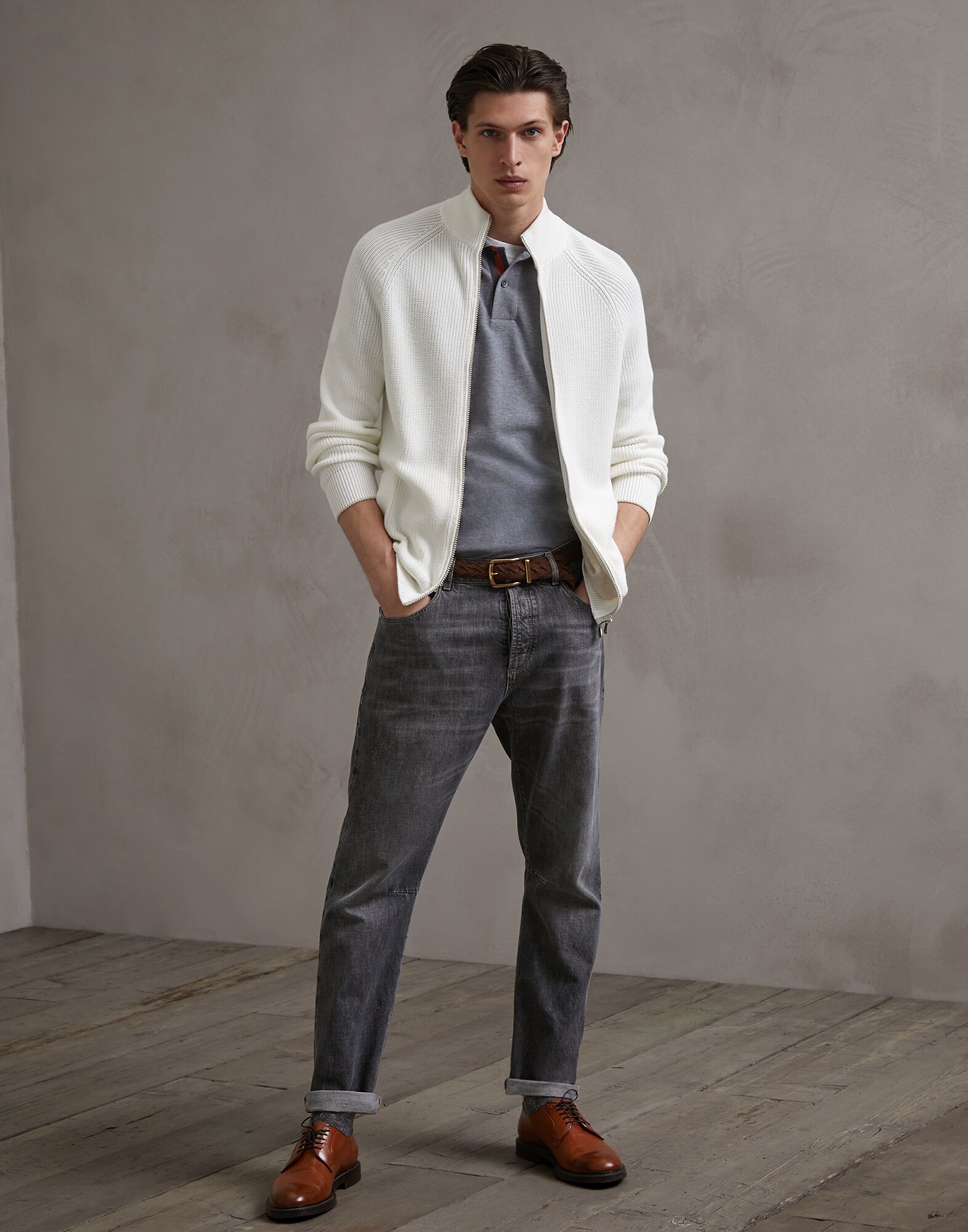 Zip-front Cardigan - Look