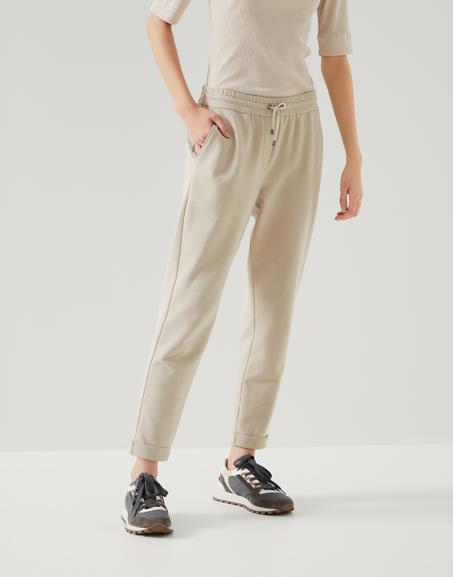 Pantalone in felpa Lessivè Donna - Brunello Cucinelli