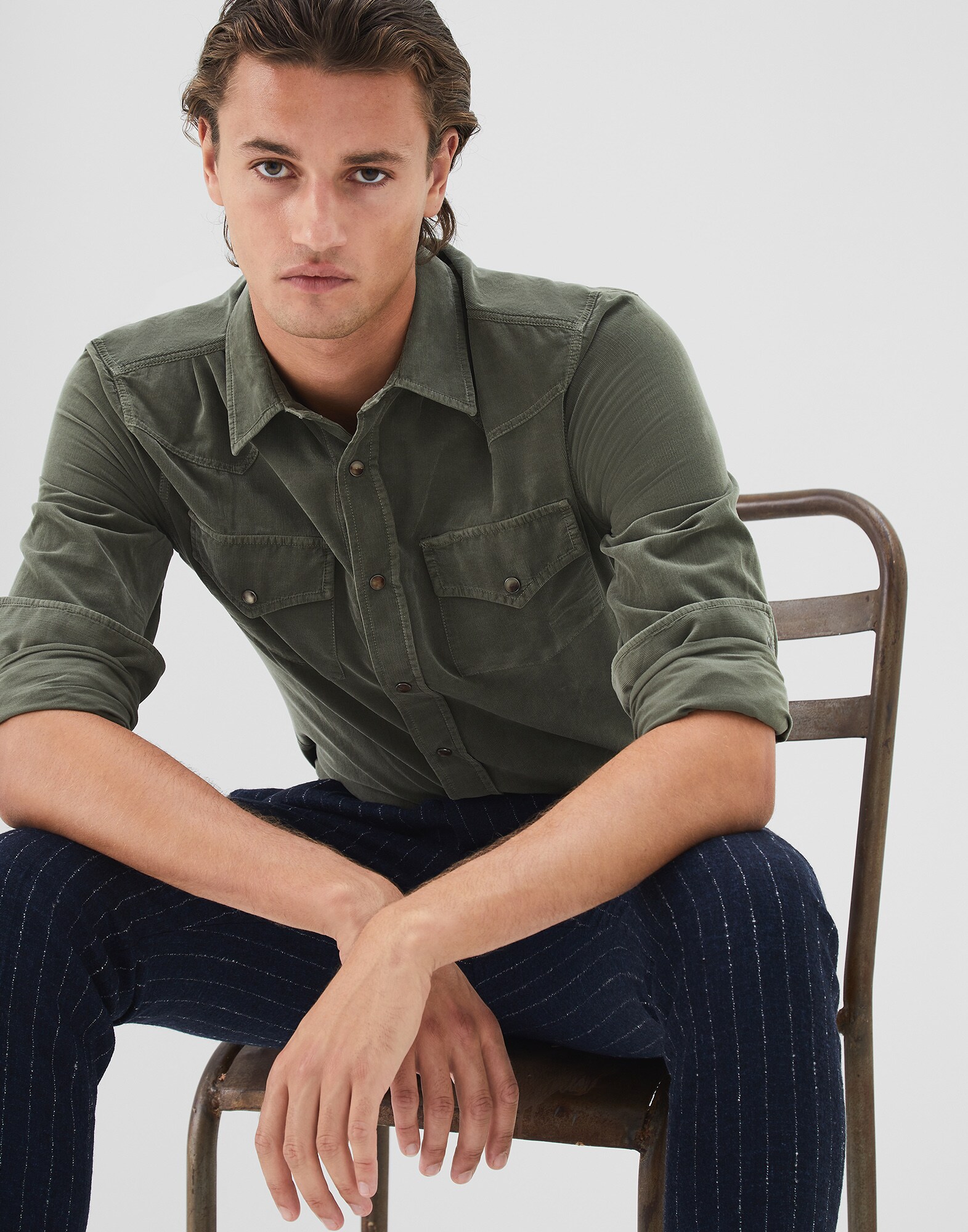 Casual Shirt Military Man 0 - Brunello Cucinelli