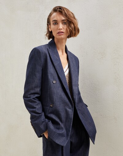 Denim blazer Dark Denim Woman - Brunello Cucinelli