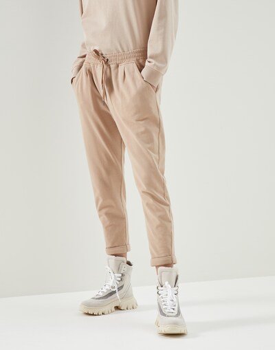Jogger trousers Biscuit Woman - Brunello Cucinelli 
